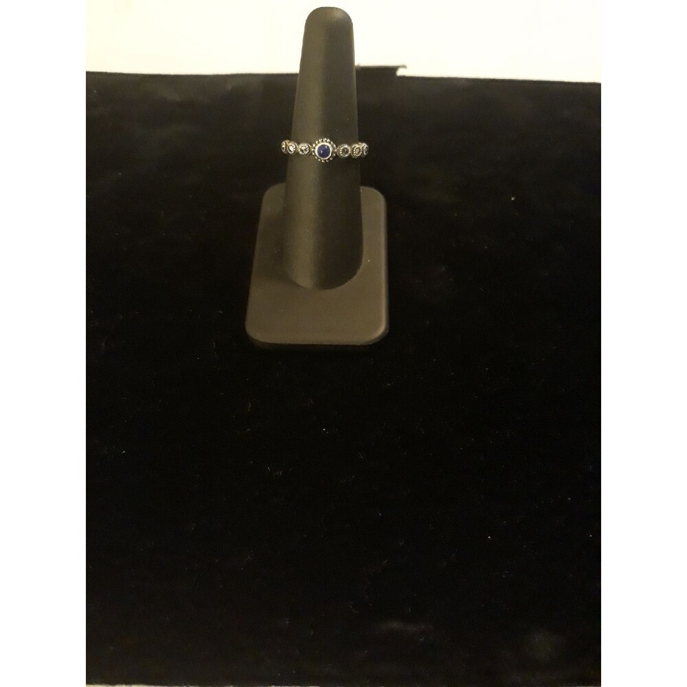 sterling silver Sm Round Blue Lapis Ring